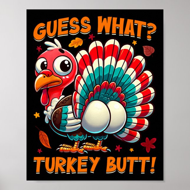 Gissa vad Turkiet, Butt Funny Thanksgiving Manar W Poster (Framsidan)