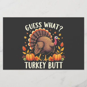Gissa vad? Turkiet Butt-Thanksgiving funny Brevpapper