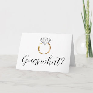 Gissa vad vi är engagerade i Diamond Ring Kort