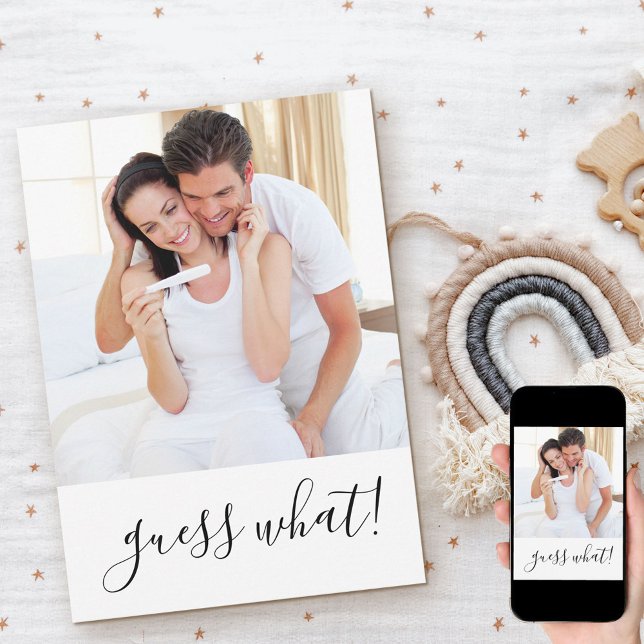 Gissa vad vi förväntar oss enkel fotoGravid Meddelande (Skapare uppladdad)