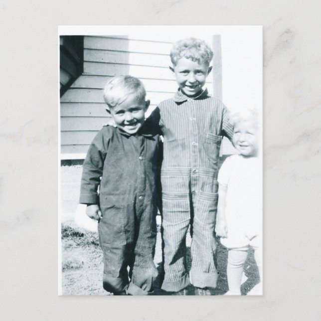 Gissa vad vi gjorde! vykort (Framsida)