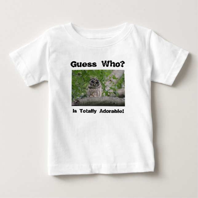 "Gissa vem" är förtjusande, baby kläder! Tee (Framsida)
