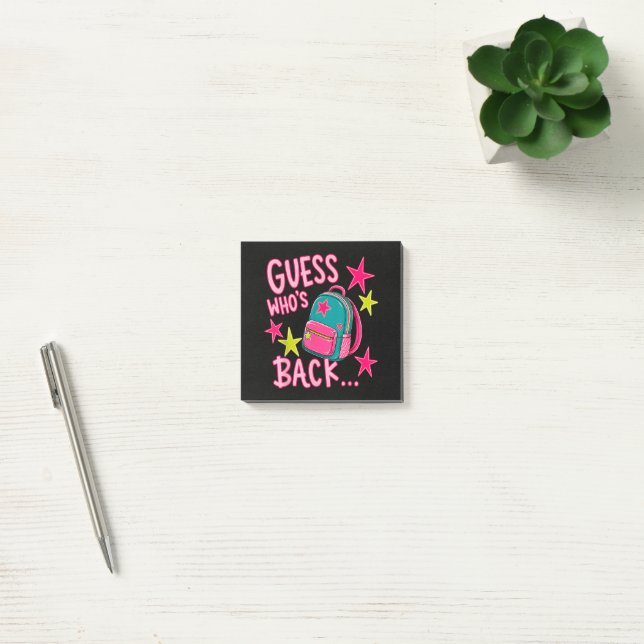 Gissa Vem Är Tillbaka Igen Rolig Tillbaka Till Sko Post-it Block (Kontor)