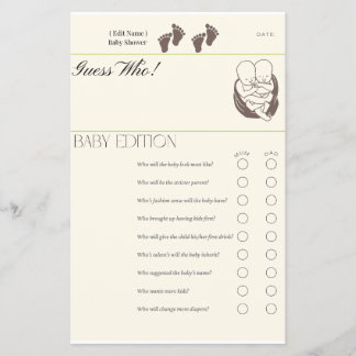 Gissa vem – Baby Edition Spelkort | Tvilling Baby Flygblad