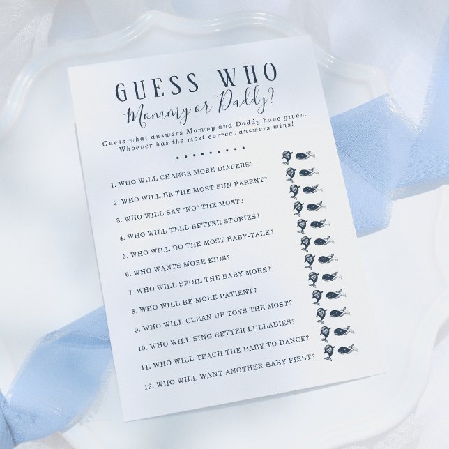 Gissa vem baby shower-spel | Marin val Unge Inbjudningar (Skapare uppladdad)