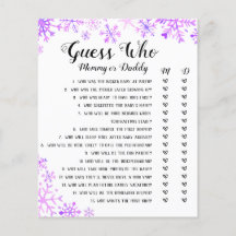 Gissa vem Baby visar spel - Baby det är Kall utanf