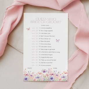 Gissa vem Brud eller Brudgum Floral Bröllopsduschs