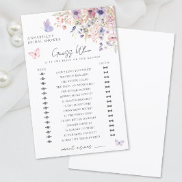 Gissa vem Butterfly Wildbloms Möhippa Game