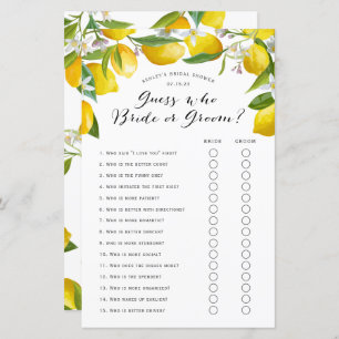 Gissa vem, citron Möhippa-spel