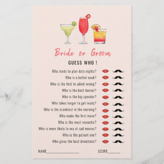 Gissa vem Cocktail-dryckerna Shower-spel