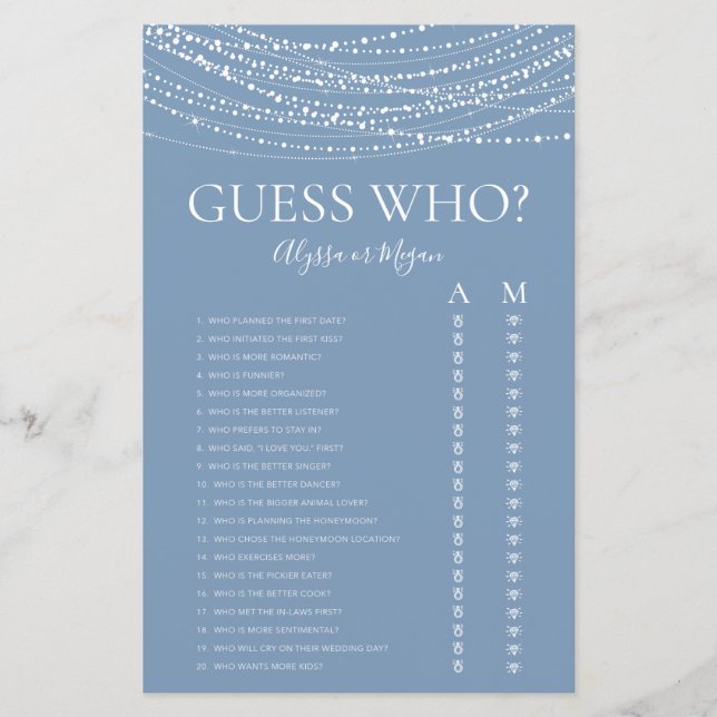 Gissa vem Dammig blåa ljus HBTQ Bröllopslek (Framsida)