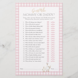 Gissa vem Fåniget går på Whimsical Baby Shower-spe Flygblad