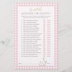 Gissa vem Fåniget går på Whimsical Baby Shower-spe Flygblad