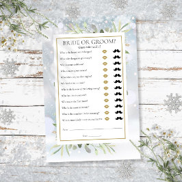 Gissa Vem Grönska Vinter Bröllopsduschspel