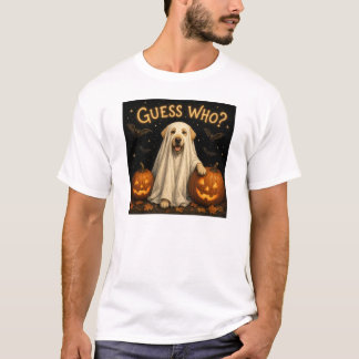 Gissa vem? Halloween-spöke Labrador Hund Design T Shirt