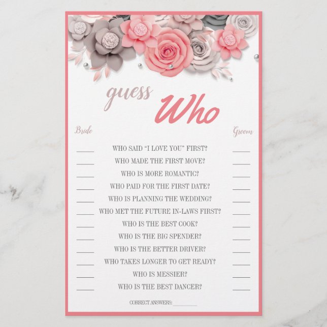 Gissa vem kort flygblad (Framsidan)