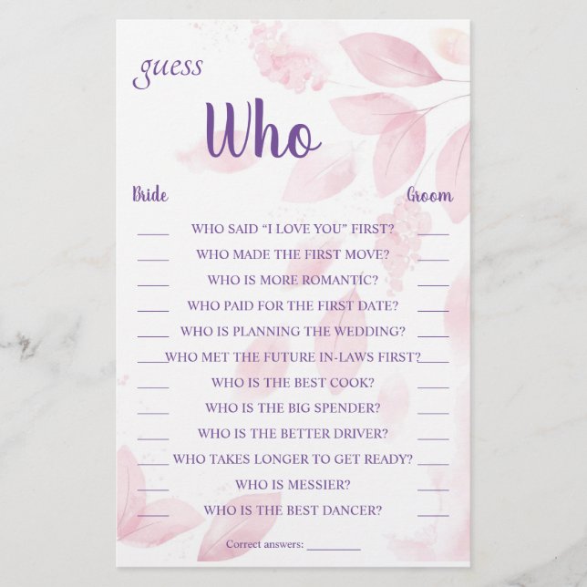 Gissa vem kort flygblad (Framsidan)