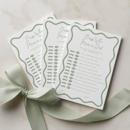 Gissa vem mamma eller pappa är - Baby Shower-spel Rådkort