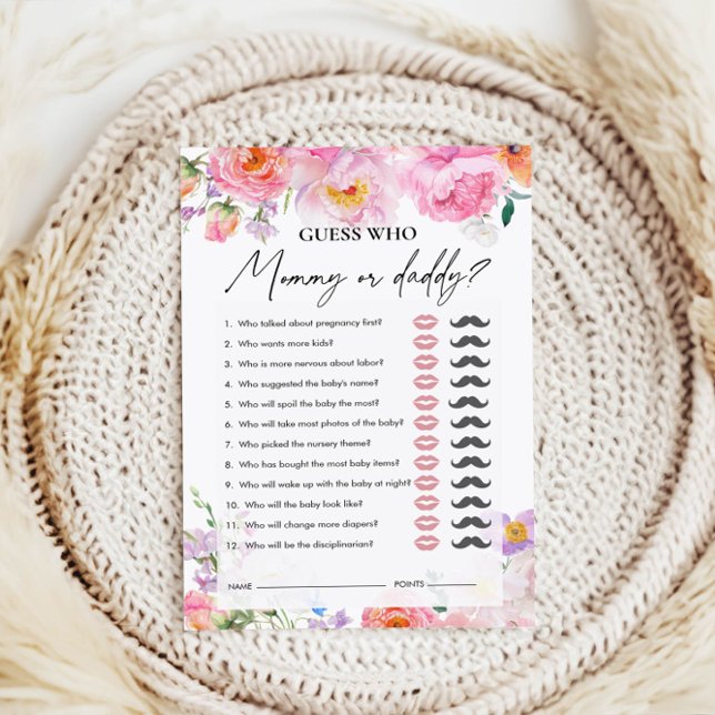 Gissa Vem | Mamma eller Pappa | Baby Shower Lek (Skapare uppladdad)