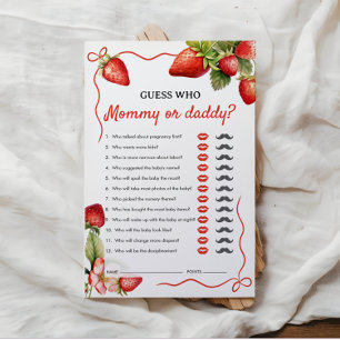 Gissa Vem Mamma eller Pappa Baby Shower Spel