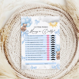 Gissa vem, Mamma eller pappa... Bear Baby Shower G