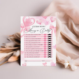 Gissa vem, Mamma eller pappa, Heart Baby Shower Ga