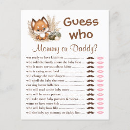 Gissa vem Mamma eller pappa kommer med babyskor