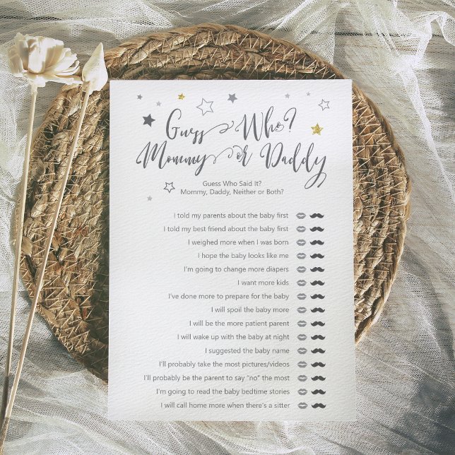 Gissa vem Mamma pappa Gender Neutral Shower Game (Skapare uppladdad)