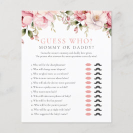 Gissa vem Mamma Rosa Blommigt Baby Shower Game