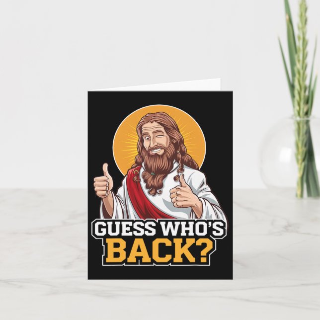 Gissa vem som är Byck Jesus Bra Fredag Påsk Funny  Kort (Framsida)
