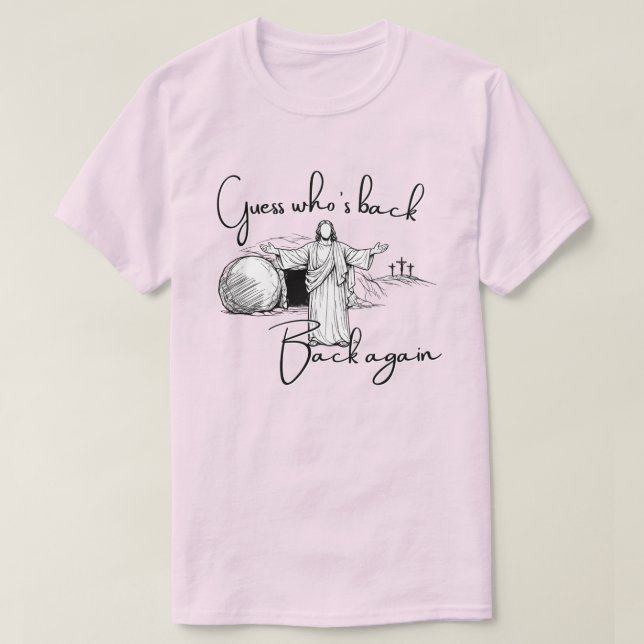 Gissa Vem Som Är Tillbaka Mörk Teckensnitt T Shirt (Design framsida)