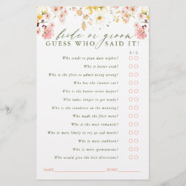 Gissa vem som får brista eller Groom - vildblommor