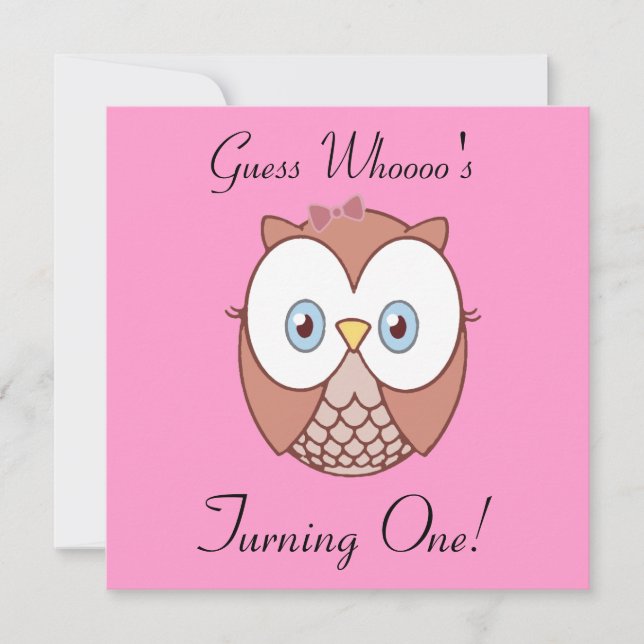 Gissa Vem som Fyller Ett? Inbjudningar (Framsida)