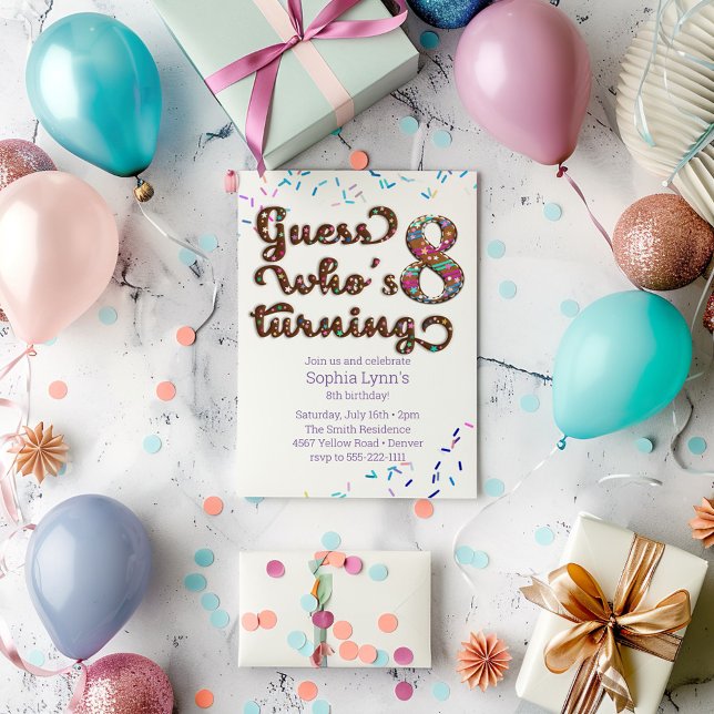 Gissa vem som gör 8 Cookie Inbjudningar (Skapare uppladdad)