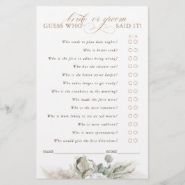 Gissa vem som har fått ett spel eller ett Groom-sp