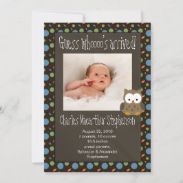 Gissa vem som har kommit Baby pojke födelse tillkä Meddelande