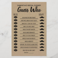 Gissa vem som har Möhippan Rustic Game Card