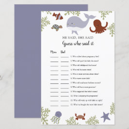 Gissa vem som sa att det spelades under Sea Baby S