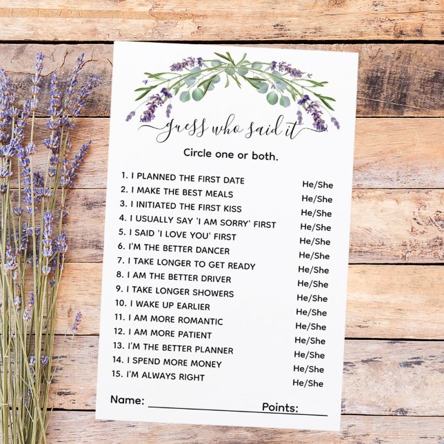 Gissa vem som sa att det var lavender möhippa. (Skapare uppladdad)