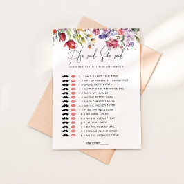 Gissa vem som sa att Möhippan Blommigt Game Card Inbjudningar