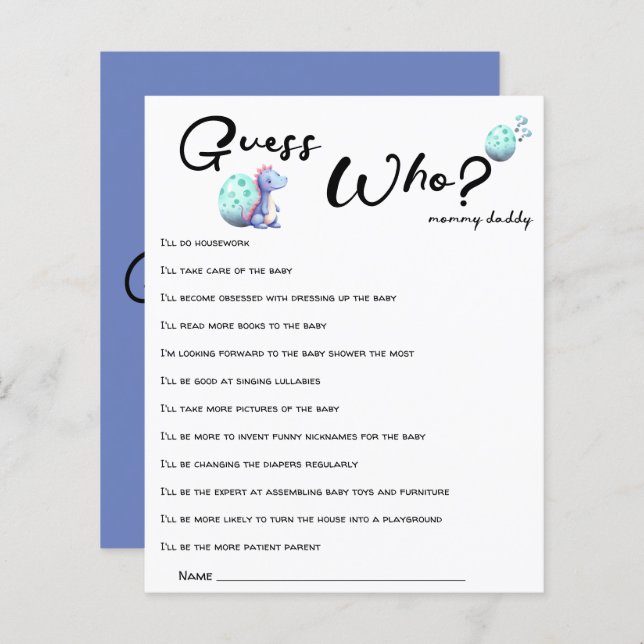 Gissa vem som spelar (Fram/baksida)