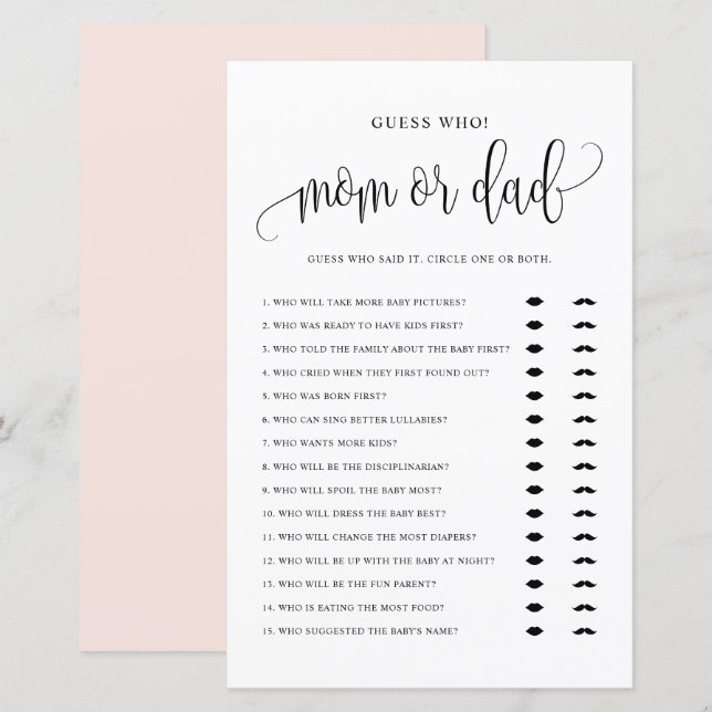 Gissa vem som spelar ut babyleken för det svarta s (Fram/baksida)