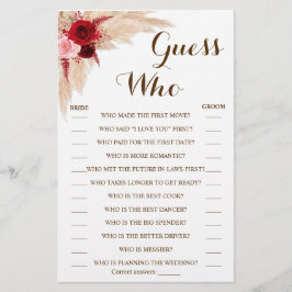 Gissa vem som spelar ut gammekort flygblad