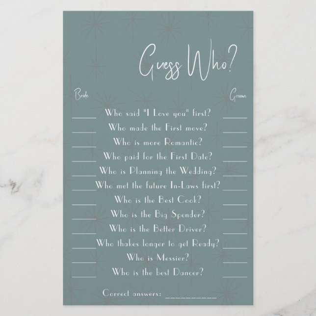 Gissa vem? Spelkortsfälla Flygblad (Framsidan)