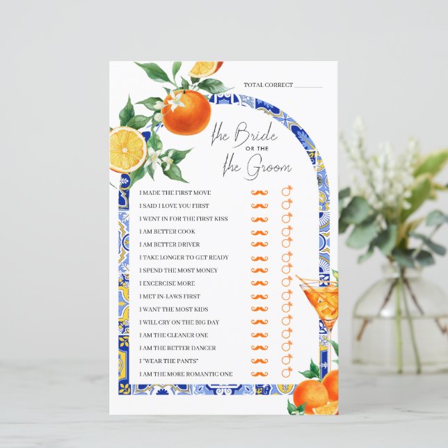 Gissa vem Spritz Mediterranean Möhippa Game (Stående Fram)