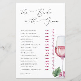 Gissa vem Vino är före Vows Möhippa Game