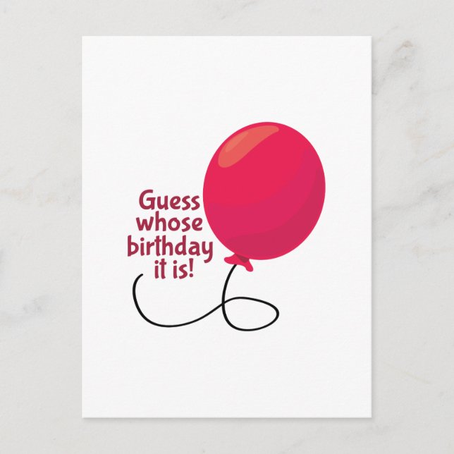 Gissa vems födelsedag vykort (Framsida)