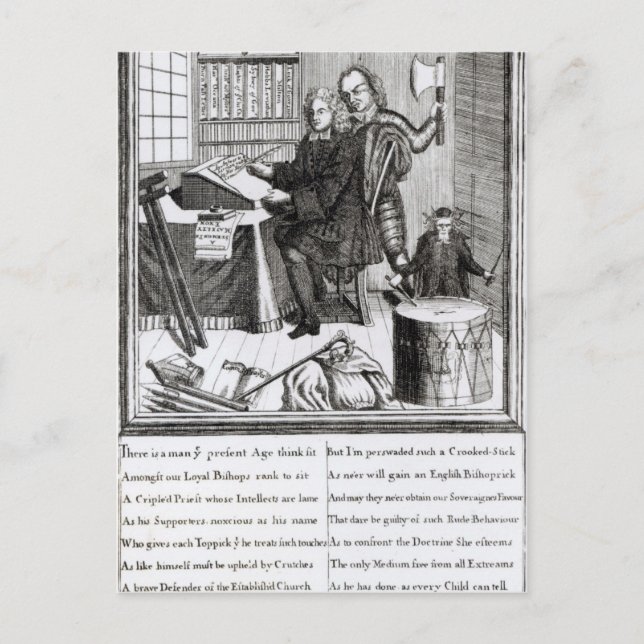 Gissa vid min mening, 1709 vykort (Framsida)