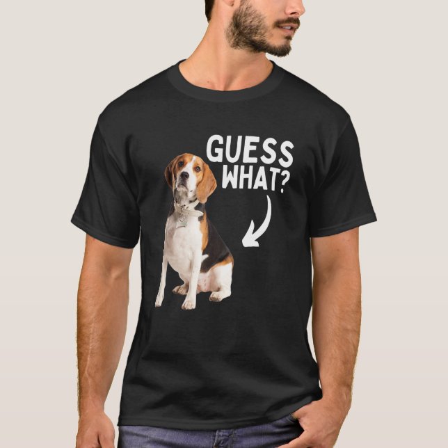 Gissa vilken Beagle Butt Hunting Hundägare Rädding T Shirt (Framsida)
