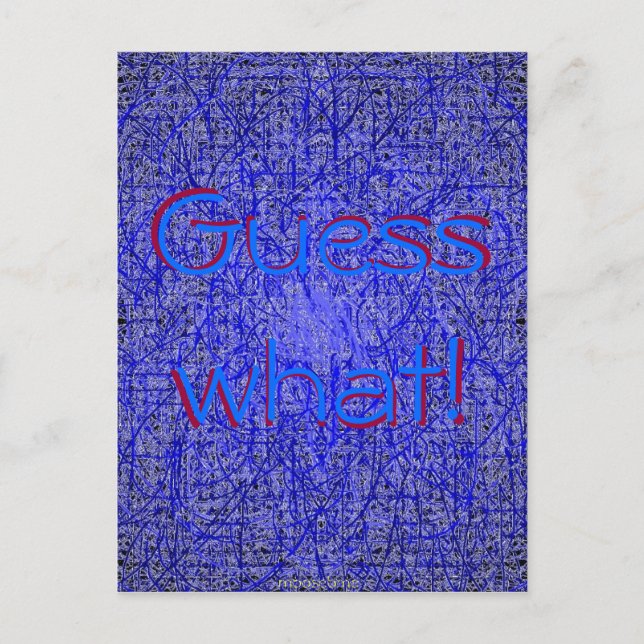 Gissa vilken blå grej? vykort (Framsida)